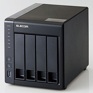 ELECOM 【生産完了品】Linux搭載NAS デスクトップ型 4ベイタイプ 4TBモデル HDD4台フルセット NSB-5A4T4BL