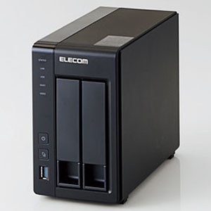 ELECOM 【生産完了品】Linux搭載NAS デスクトップ型 2ベイタイプ 8TBモデル HDD2台フルセット NSB-5A8T2BL