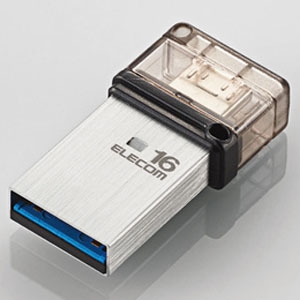 ELECOM 【生産完了品】OTG対応USBメモリ microBコネクタ搭載 USB3.1(Gen1)対応 16GB OTG対応USBメモリ microBコネクタ搭載 USB3.1(Gen1)対応 16GB MF-SEU3016GSV