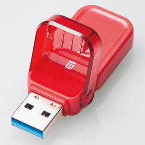ELECOM フリップキャップ式USBメモリ USB3.1(Gen1)対応 64GB レッド MF-FCU3064GRD