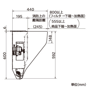 三菱 【生産完了品】レンジフードファン デルタキャッチ形 シルバーメタリックタイプ 幅750mm 接続パイプφ150mm レンジフードファン デルタキャッチ形 シルバーメタリックタイプ 幅750mm 接続パイプφ150mm V-507RH4-S 画像3