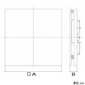 三菱 ダクト用換気扇別売グリル フラットインテリアタイプ □275×35mm クールホワイト ダクト用換気扇別売グリル フラットインテリアタイプ □275×35mm クールホワイト P-215GB3-FP 画像2