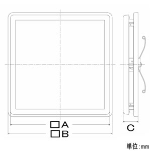 三菱 ダクト用換気扇別売グリル 着せ替えインテリアタイプ □470×55mm クールホワイト ダクト用換気扇別売グリル 着せ替えインテリアタイプ □470×55mm クールホワイト P-395GB3-W 画像2