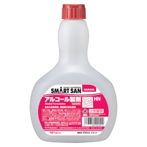 サラヤ アルコール製剤《SMARTSANアルペットHN》原液使用詰替タイプ内容量500m 40012