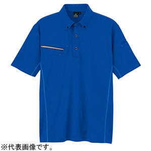アイトス 半袖ポロシャツ 《TULTEX&reg; COOL IMPACT》 ボタンダウンタイプ 4Lサイズ ブルー AZ_551046_006_4L