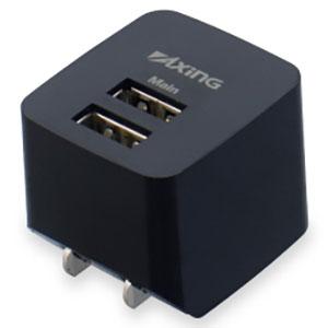 多摩電子工業 【生産完了品】AC充電器 USB2ポート 急速充電対応 最大合計2.1A ブラック TA53UK