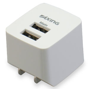 多摩電子工業 AC充電器 USB2ポート 急速充電対応 最大合計2.1A ホワイト TA53UW