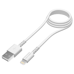 多摩電子工業 【生産完了品】USBケーブル USB⇔Lightning 1.0m ホワイト USBケーブル USB⇔Lightning 1.0m ホワイト TH111L10W