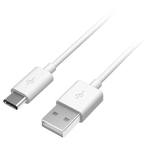 多摩電子工業 USBケーブル USB⇔Type-C 50cm ホワイト USBケーブル USB⇔Type-C 50cm ホワイト TH30CA05W