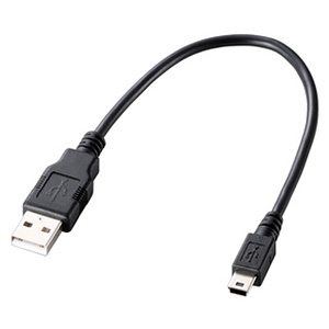 ELECOM USB2.0ケーブル A-miniBタイプ 0.25m USB2.0ケーブル A-miniBタイプ 0.25m U2C-GMM025BK