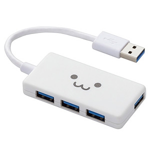 ELECOM USB3.0ハブ バスパワータイプ 4ポート コンパクトタイプ ケーブル長10cm ホワイトフェイス USB3.0ハブ バスパワータイプ 4ポート コンパクトタイプ ケーブル長10cm ホワイトフェイス U3H-A416BF1WH