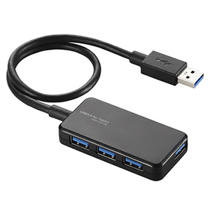 ELECOM USB3.0ハブ バスパワータイプ 4ポート ケーブル長30cm USB3.0ハブ バスパワータイプ 4ポート ケーブル長30cm U3H-A411BBK