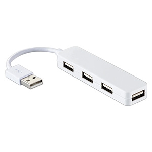 ELECOM USB2.0ハブ バスパワータイプ 4ポート コンパクトタイプ ケーブル長7cm ホワイト U2H-SN4NBWH