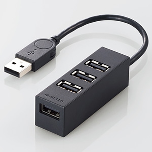 ELECOM USBハブ バスパワータイプ 4ポート ケーブル長10cm ブラック USBハブ バスパワータイプ 4ポート ケーブル長10cm ブラック U2H-TZ426BBK