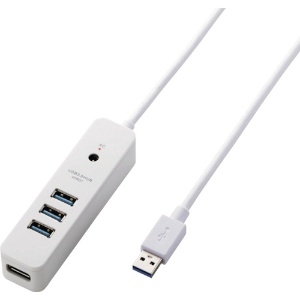 ELECOM USB3.0ハブ セルフパワータイプ 4ポート マグネット・ACアダプター付 ケーブル長1m ホワイト USB3.0ハブ セルフパワータイプ 4ポート マグネット・ACアダプター付 ケーブル長1m ホワイト U3H-T410SWH