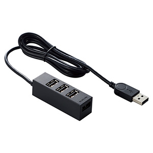ELECOM USBハブ セルフパワータイプ 4ポート コンパクトタイプ ACアダプター付 ケーブル長1m USBハブ セルフパワータイプ 4ポート コンパクトタイプ ACアダプター付 ケーブル長1m U2H-TZ427SBK