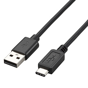 ELECOM USB2.0ケーブル A-TypeCタイプ 1m ブラック U2C-AC10BK
