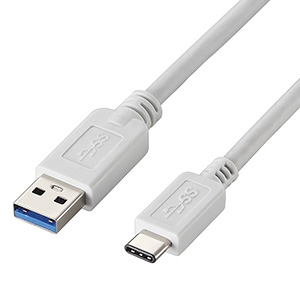 ELECOM USB3.1ケーブル A-TypeCタイプ 1m ホワイト USB3-APAC10WH
