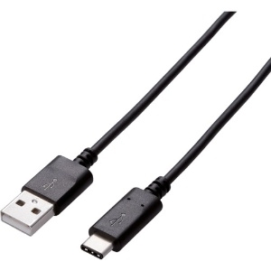 ELECOM USB2.0ケーブル A-TypeCタイプ 1m U2C-AC10NBK