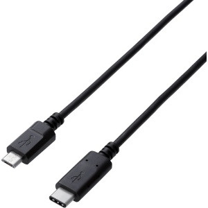 ELECOM USB2.0ケーブル TypeC-microBタイプ 0.5m U2C-CMB05NBK