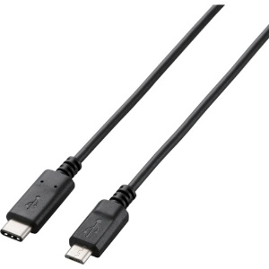 ELECOM USB2.0ケーブル TypeC-microBタイプ 1m U2C-CMB10NBK