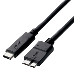 ELECOM USB3.1ケーブル TypeC-microBタイプ 0.5m USB3-CMB05NBK