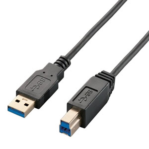 ELECOM USB3.0ケーブル 極細タイプ A-Bタイプ 2m USB3-ABX20BK