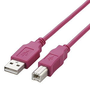 ELECOM USB2.0ケーブル A-Bタイプ 1.5m ピンク U2C-BN15PN