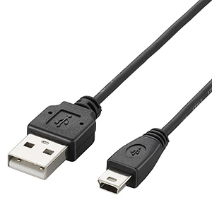 ELECOM 【生産完了品】USB2.0ケーブル 極細タイプ A-miniBタイプ 2.5m USB2.0ケーブル 極細タイプ A-miniBタイプ 2.5m U2C-MXN25BK