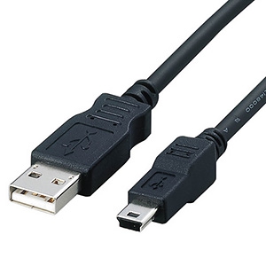ELECOM フェライトコア内蔵USB2.0ケーブル A-miniBタイプ 0.3m USB-FSM503