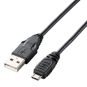 ELECOM USB2.0ケーブル A-microBタイプ 1m U2C-AMB10BK