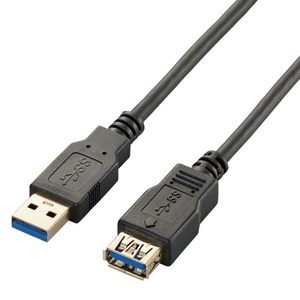 ELECOM USB3.0延長ケーブル Aオス-Aメスタイプ 1m ブラック USB3-E10BK