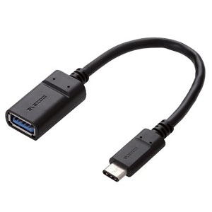 ELECOM USB3.1ケーブル TypeC-Aメスタイプ 0.15m USB3-AFCM01NBK