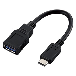 ELECOM USB3.1変換ケーブル TypeC-Aメスタイプ 8cm ブラック USB3-AFCM01BK