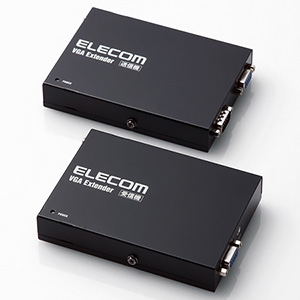 ELECOM VGAエクステンダー 送信機・受信機セット 最大延長300m VGAエクステンダー 送信機・受信機セット 最大延長300m VEX-VGA3001S