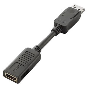 ELECOM DisplayPort-HDMI変換アダプタ DisplayPortオス-HDMIメス 0.15m AD-DPHBK