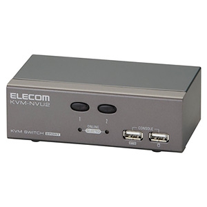 ELECOM 【生産完了品】パソコン切替器 2台切替 ケーブル接続タイプ USB対応 パソコン切替器 2台切替 ケーブル接続タイプ USB対応 KVM-NVU2