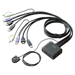 ELECOM パソコン切替器 2台切替 USB・HDMI対応 パソコン切替器 2台切替 USB・HDMI対応 KVM-HDHDU2