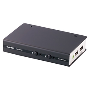 ELECOM パソコン切替器 2台切替 USB・DVI対応 KVM-DVHDU2