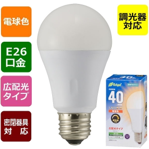 オーム電機(OHM) 【販売終了】【ケース販売特価 24個セット】LED電球 E26 40形相当 電球色 広配光 【ケース販売特価 24個セット】LED電球 E26 40形相当 電球色 広配光 LDA5L-G/DAS20_set 画像3