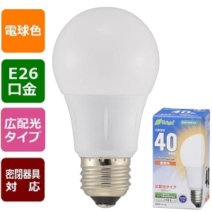 オーム電機(OHM) 【生産完了品】LED電球 E26 40形相当 電球色 広配光 LED電球 E26 40形相当 電球色 広配光 LDA4L-GAS2C1 画像4
