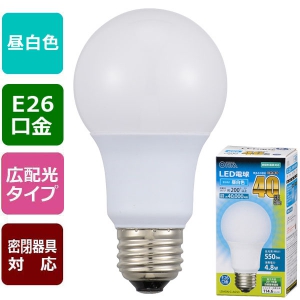 オーム電機(OHM) 【販売終了】LED電球 E26 40形相当 昼白色 広配光 LED電球 E26 40形相当 昼白色 広配光 LDA5N-GAG53 画像4