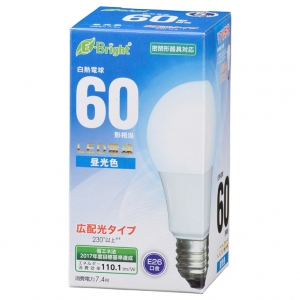 オーム電機(OHM) 【生産完了品】LED電球 E26 60形相当 昼光色 広配光 LDA7D-GAS2C1