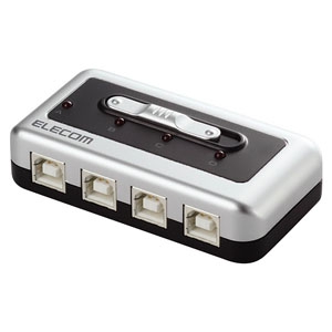 ELECOM 【生産完了品】USB切替器 4回路 スライド式スイッチタイプ USB2.0・1.1対応 U2SW-T4