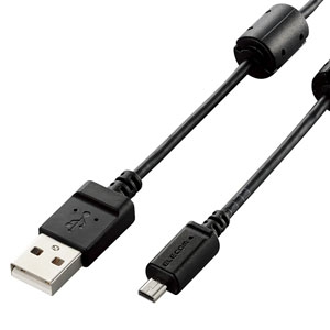 ELECOM USB2.0ケーブル カメラ接続用 A-平型mini8ピンタイプ 長さ0.5m DGW-F8UF05BK