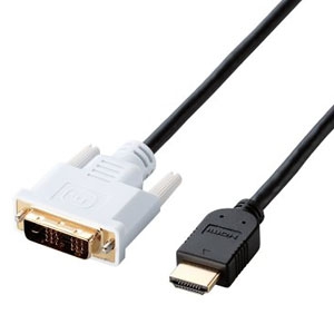 ELECOM HDMI-DVI変換ケーブル HDMIオス-DVI-D18+1ピンオス 長さ1m DH-HTD10BK