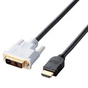 ELECOM HDMI-DVI変換ケーブル HDMIオス-DVI-D18+1ピンオス 長さ5m HDMI-DVI変換ケーブル HDMIオス-DVI-D18+1ピンオス 長さ5m DH-HTD50BK