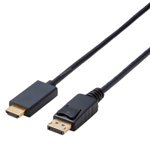 ELECOM DisplayPort用HDMI変換ケーブル DisplayPortオス-HDMIオス 長さ1m DisplayPort用HDMI変換ケーブル DisplayPortオス-HDMIオス 長さ1m CAC-DPHDMI10BK