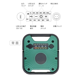 ジェフコム 投光器 《LEDパランドルRX》 充電・交流電源共用タイプ 投光器 《LEDパランドルRX》 充電・交流電源共用タイプ PLRX-200UM 画像3