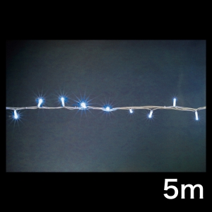 ジェフコム LEDストリング ニューハイグレード・白コードタイプ 長さ5m 青 LEDストリング ニューハイグレード・白コードタイプ 長さ5m 青 SJ-NH05W-05BB